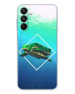Чехол для Samsung Galaxy A16 5G с картинкой «Черепаха Minecraft»