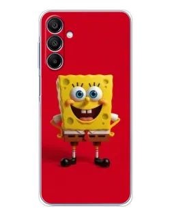 Чехол для Samsung Galaxy A16 5G с картинкой «Спанч Боб на красном»