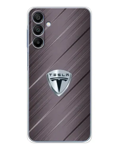 Чехол для Samsung Galaxy A16 5G с картинкой «Металлическая текстура Tesla»