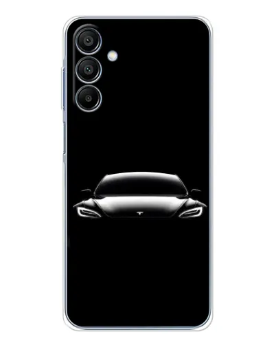 Чехол для Samsung Galaxy A16 5G с картинкой «Фары Tesla Night»