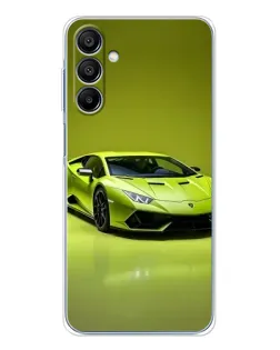 Чехол для Samsung Galaxy A16 5G с картинкой «Салатовый Lamborghini Huracan»