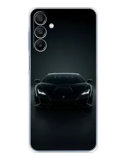 Чехол для Samsung Galaxy A16 5G с картинкой «Черный Lamborghini Aventador»