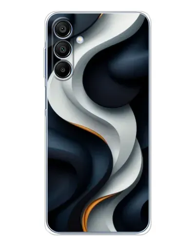 Чехол для Samsung Galaxy A16 5G с картинкой «Объемные черно-белые ленты» Чехол для Samsung Galaxy A16 5G с картинкой «Объемные черно-белые ленты»