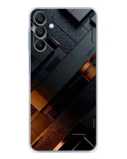 Чехол для Samsung Galaxy A16 5G с картинкой «Черные геометрические блоки»