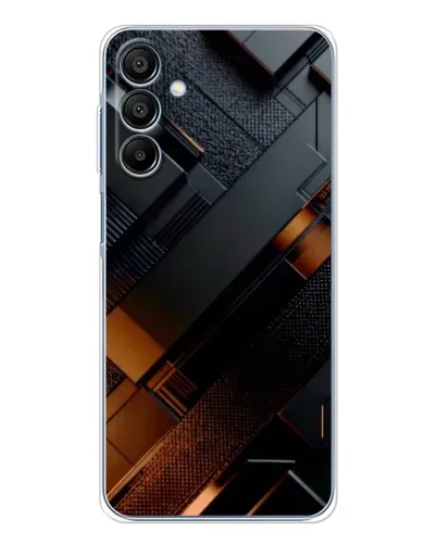 Чехол для Samsung Galaxy A16 5G с картинкой «Черные геометрические блоки» Чехол для Samsung Galaxy A16 5G с картинкой «Черные геометрические блоки»