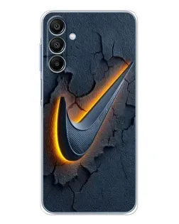 Чехол для Samsung Galaxy A16 с картинкой «Объемный логотип Найк»