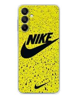 Чехол для Samsung Galaxy A16 с картинкой «Желтый текстурный Nike»