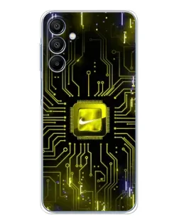 Чехол для Samsung Galaxy A16 с картинкой «Nike — золотая искра»