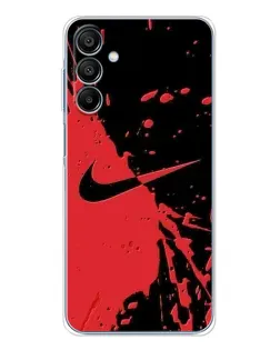 Чехол для Samsung Galaxy A16 с картинкой «Красные брызги Nike»