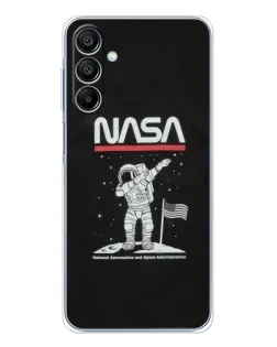 Чехол для Samsung Galaxy A16 с картинкой «NASA — шагаем по Луне» Чехол для Samsung Galaxy A16 с картинкой «NASA — шагаем по Луне»