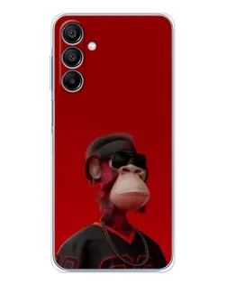 Чехол для Samsung Galaxy A16 с картинкой «Bored Ape в красном»