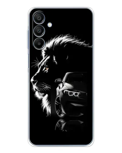 Чехол для Samsung Galaxy A16 с картинкой «BMW и лев»