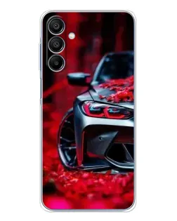 Чехол для Samsung Galaxy A16 с картинкой «Спортивная BMW и цветы» Чехол для Samsung Galaxy A16 с картинкой «Спортивная BMW и цветы»