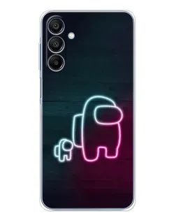 Чехол для Samsung Galaxy A16 с картинкой «Among Us неон-арт»