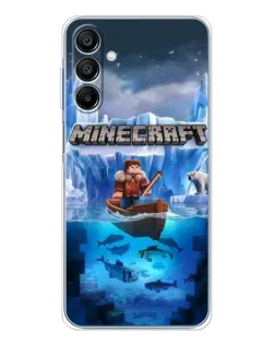 Чехол для Samsung Galaxy A16 с картинкой «Minecraft ледяной мир»