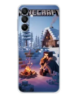 Чехол для Samsung Galaxy A16 с картинкой «Зимний Minecraft»