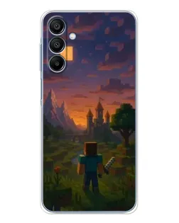 Чехол для Samsung Galaxy A16 с картинкой «Стив у башни»