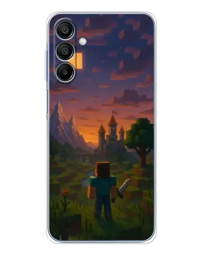 Чехол для Samsung Galaxy A16 с картинкой «Стив у башни»