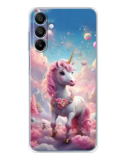Чехол для Samsung Galaxy A16 с картинкой «Единорог среди облаков»