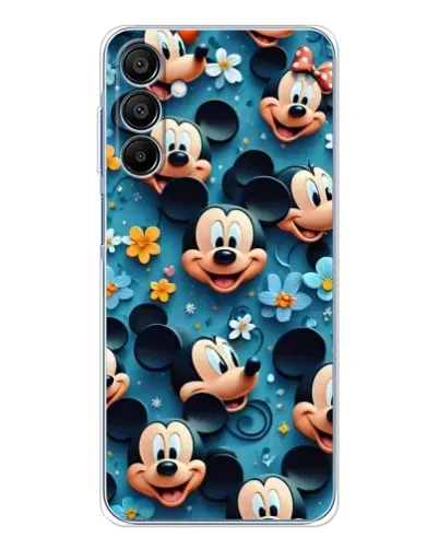 Чехол для Samsung Galaxy A16 с картинкой «Паттерн Микки и Минни»