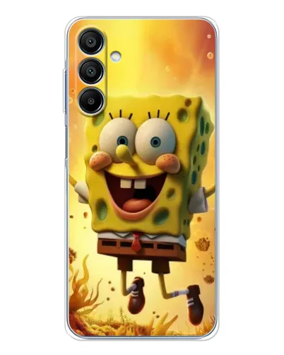Чехол для Samsung Galaxy A16 с картинкой «Губка Боб прыгает»