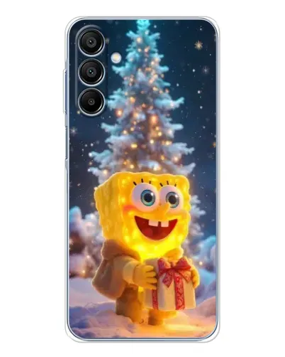 Чехол для Samsung Galaxy A16 с картинкой «Рождественский Спанч Боб»