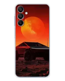 Чехол для Samsung Galaxy A16 с картинкой «Cybertruck на Марсе»