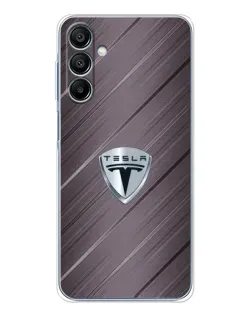 Чехол для Samsung Galaxy A16 с картинкой «Металлическая текстура Tesla»