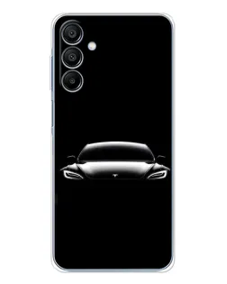 Чехол для Samsung Galaxy A16 с картинкой «Фары Tesla Night»