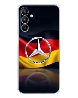Чехол для Samsung Galaxy A16 с картинкой «Mercedes — флаг Германии»