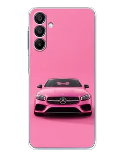 Чехол для Samsung Galaxy A16 с картинкой «Розовый Mercedes AMG»