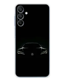 Чехол для Samsung Galaxy A16 с картинкой «Mercedes — силуэт авто»