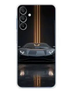 Чехол для Samsung Galaxy A16 с картинкой «Lamborghini золотые линии»