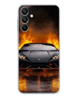 Чехол для Samsung Galaxy A16 с картинкой «Lamborghini в огне»
