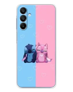 Чехол для Samsung Galaxy A16 с картинкой «Stitch и Angel Love»