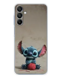 Чехол для Samsung Galaxy A16 с картинкой «Стич на коричневом фоне»