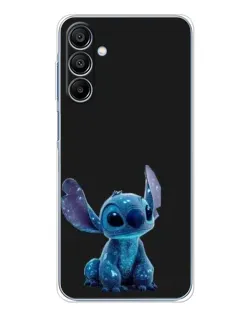 Чехол для Samsung Galaxy A16 с картинкой «Стич на черном»