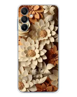 Чехол для Samsung Galaxy A16 с картинкой «Бежевый флористический декор» Чехол для Samsung Galaxy A16 с картинкой «Бежевый флористический декор»