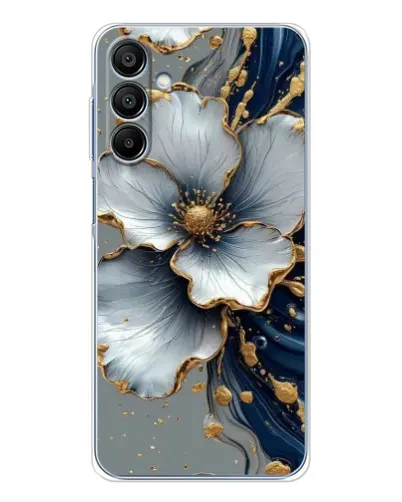 Чехол для Samsung Galaxy A16 с картинкой «Белый цветок и золотой флюид» Чехол для Samsung Galaxy A16 с картинкой «Белый цветок и золотой флюид»