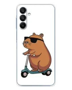 Чехол для Samsung Galaxy A16 с картинкой «Капибара на самокате»