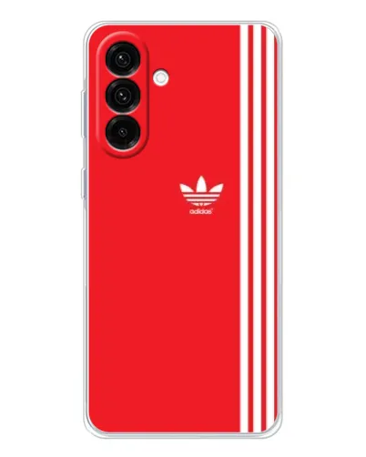 Чехол для Samsung Galaxy A17 с картинкой «Красный минимализм Adidas»