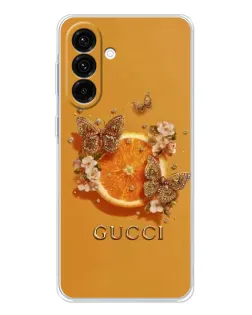 Чехол для Samsung Galaxy A17 с картинкой «Gucci — золотые бабочки» Чехол для Samsung Galaxy A17 с картинкой «Gucci — золотые бабочки»