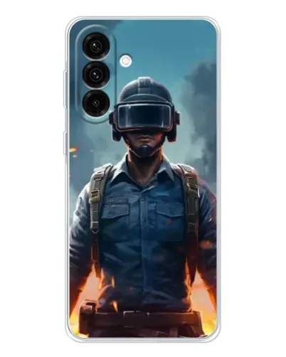 Чехол для Samsung Galaxy A17 с картинкой «PUBG — реалистичный герой»