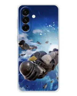 Чехол для Samsung Galaxy A17 с картинкой «Десант PUBG — прыжок»