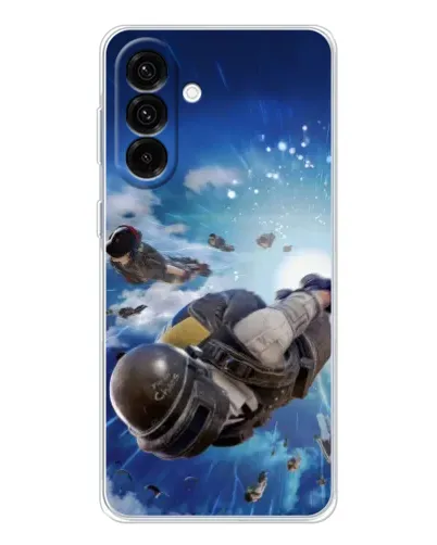 Чехол для Samsung Galaxy A17 с картинкой «Десант PUBG — прыжок»