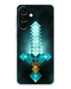 Чехол для Samsung Galaxy A17 с картинкой «Алмазный меч неон»