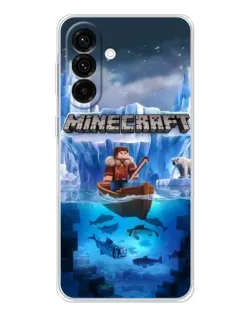 Чехол для Samsung Galaxy A17 с картинкой «Minecraft ледяной мир»