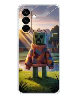 Чехол для Samsung Galaxy A17 с картинкой «Крипер в свитере»