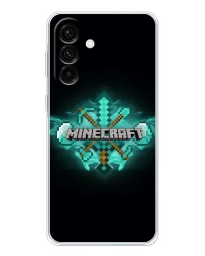Чехол для Samsung Galaxy A17 с картинкой «Minecraft Diamond лого» Чехол для Samsung Galaxy A17 с картинкой «Minecraft Diamond лого»