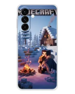 Чехол для Samsung Galaxy A17 с картинкой «Зимний Minecraft»